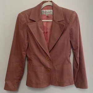 Trina Turk Pink Corduroy Blazer Sz 2